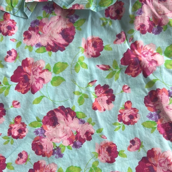 Ruffle Butts Pink and Green Floral Dress - Picture 3 of 3